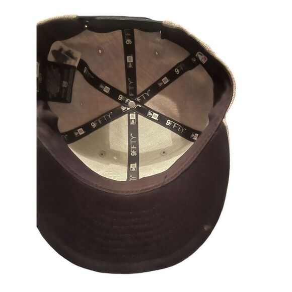 New Era Youth Tan Wool Blend NBA Utah Jazz 9Fifty Snapback Hat Adjustable - Picture 6 of 6